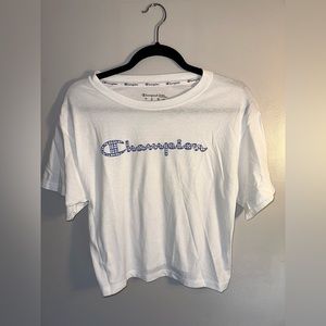 Small Women’s Champion crop top.